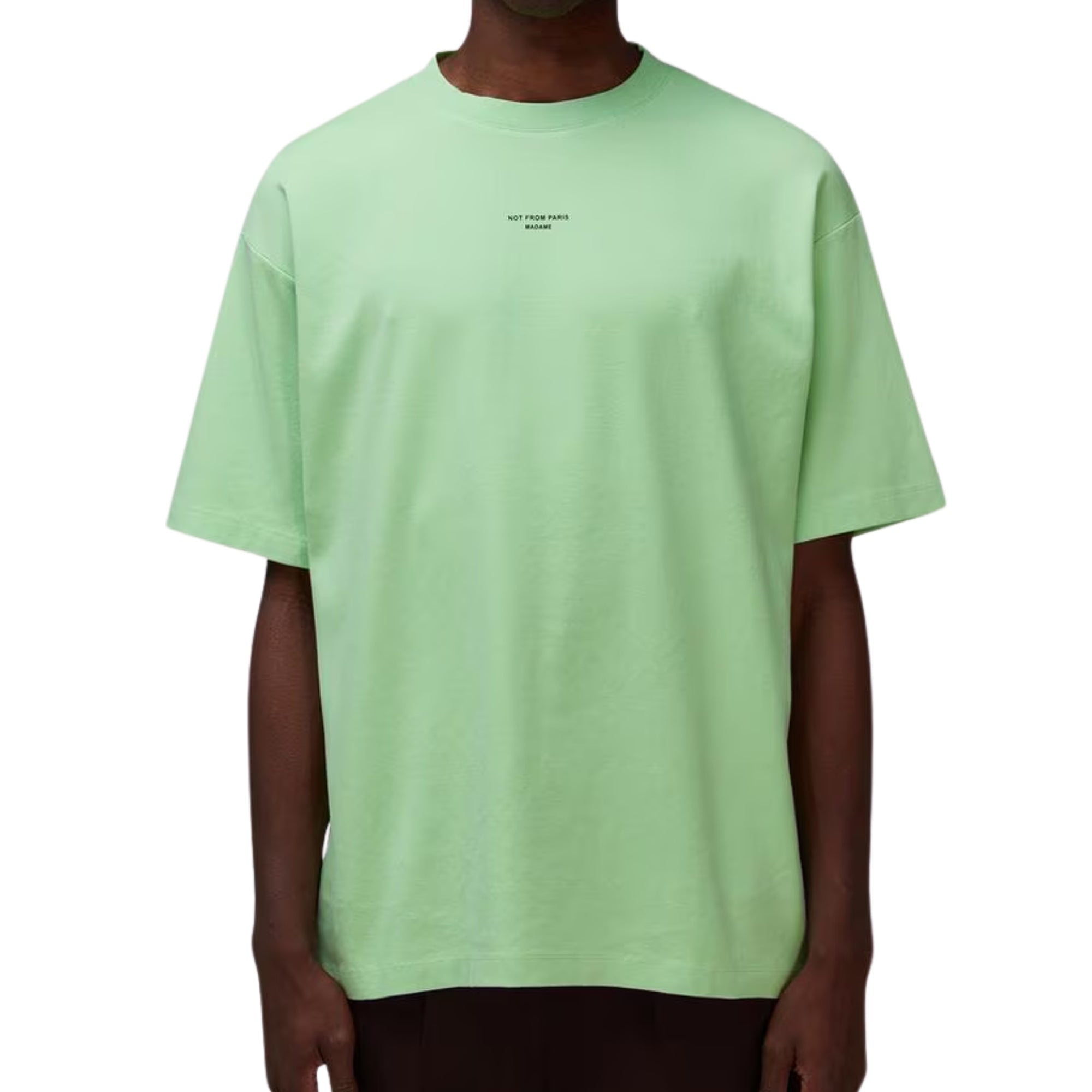 Drole De Monsieur T-Shirt Slogan Light Green-AL Capone Premium