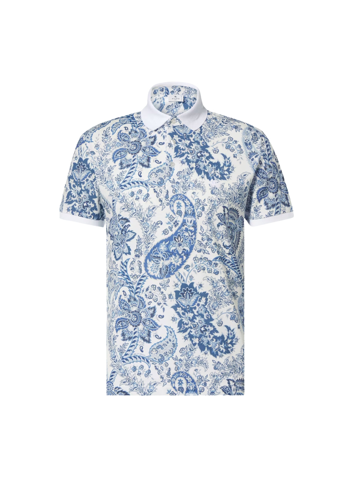 Etro Golfer Allover Paisley Print Blue-White-AL Capone Premium