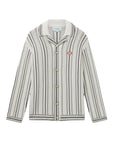 Casablanca Shirt Crochet Textured Grey-White-AL Capone Premium