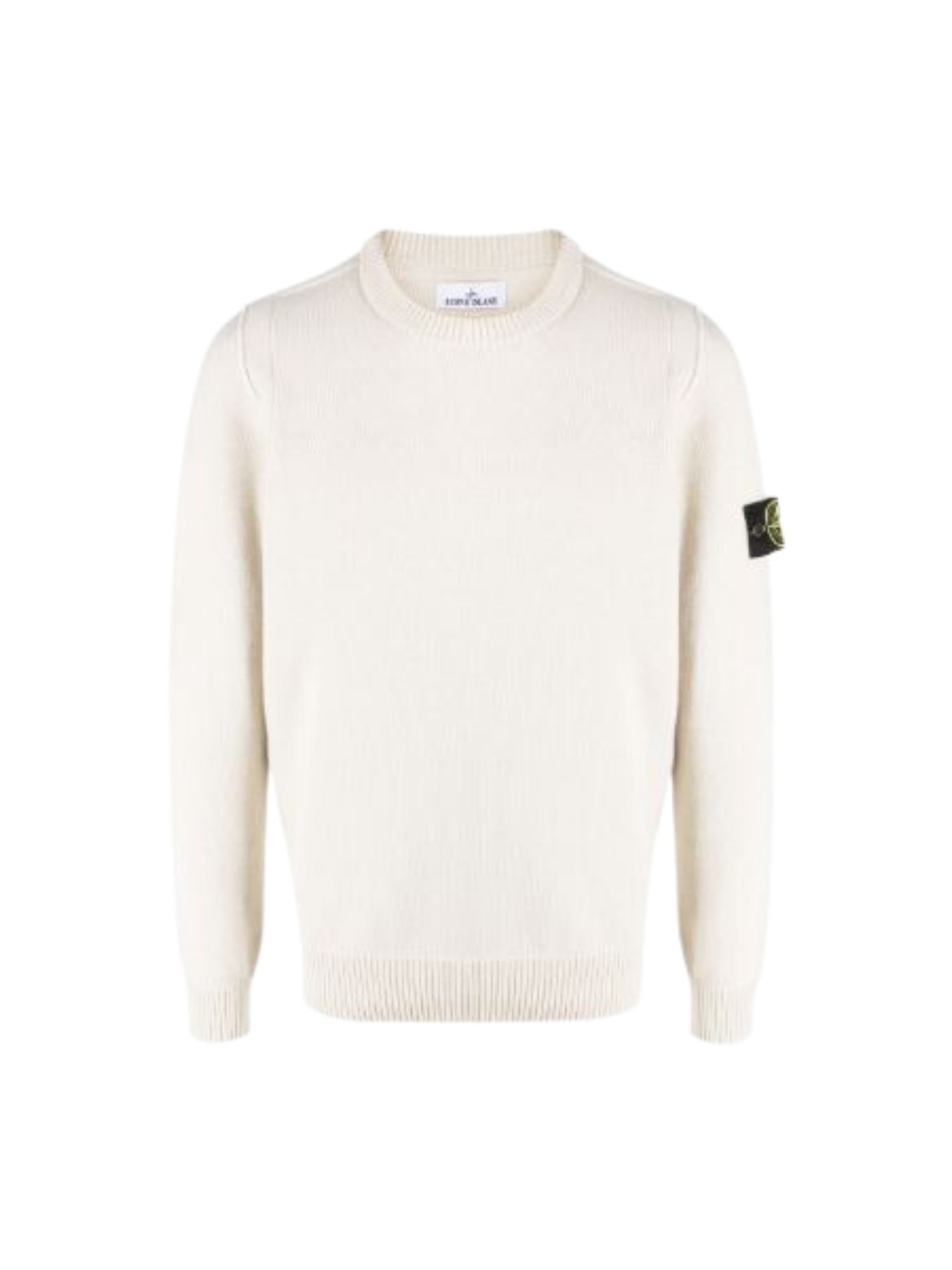 Stone Island Sweater Sleeve Logo White-AL Capone Premium