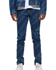 Purple Jeans Allover Peace Print Blue-AL Capone Premium