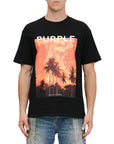 Purple T-Shirt Palm Trees Black-Red