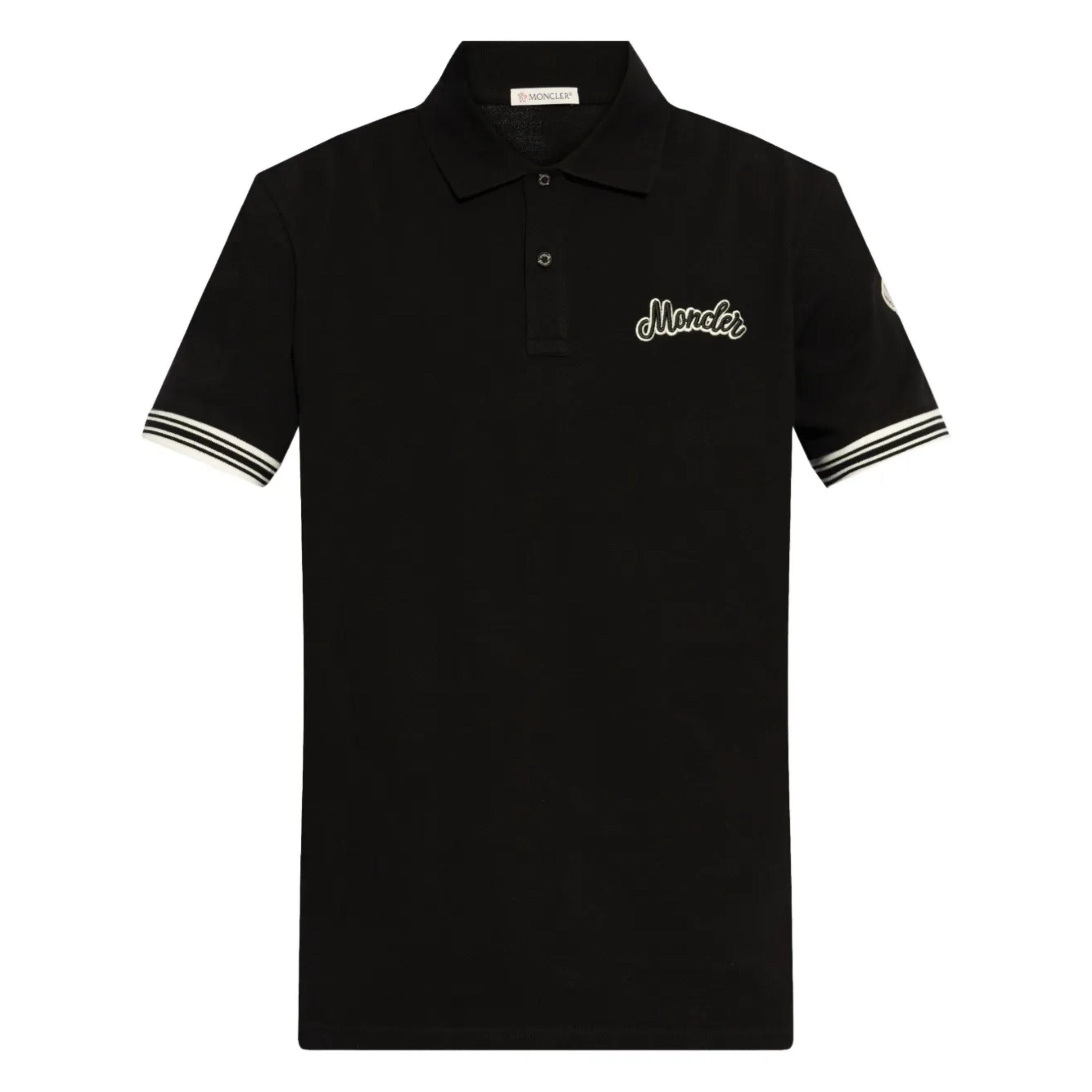 Moncler slim fit polo ポロシャツ Moncler logo-patch Cotton Polo Shirt | Blue | FARFETCH ZA
