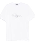 Msgm T Shirt Shoelace Logo White