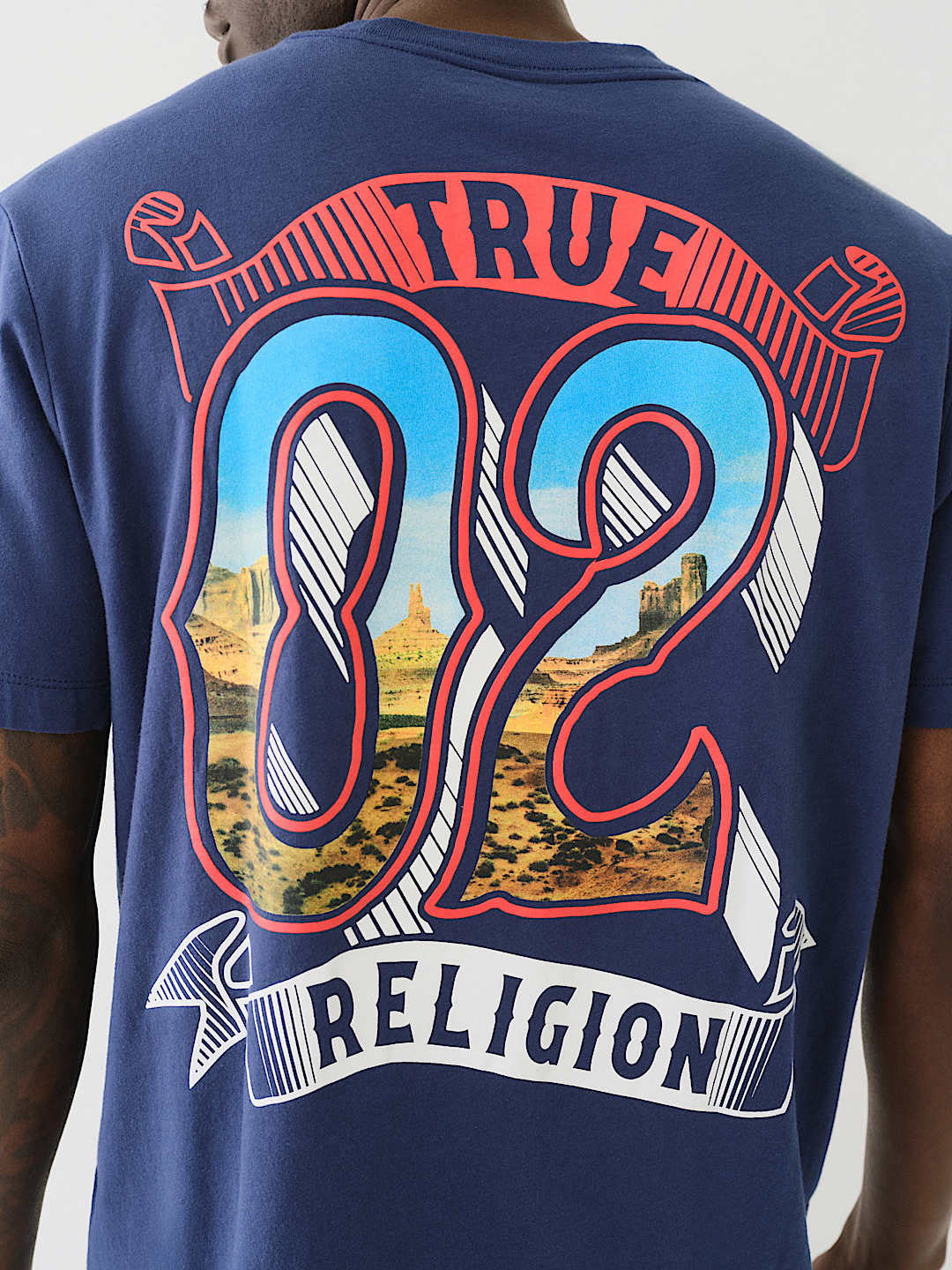 True Religion Canyon T-Shirt Medieval Blue-AL Capone Premium