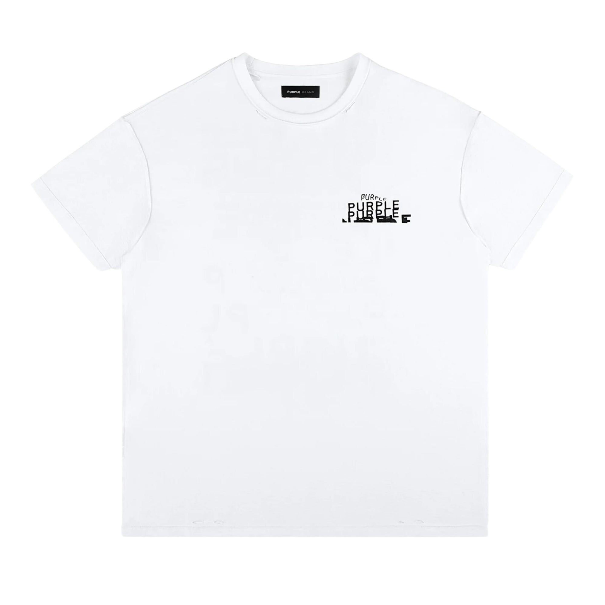 Purple T-Shirt Multi Logo White-AL Capone Premium
