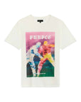 Purple T-Shirt Graphic Print White-Multi Colour