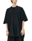 Vetements T-Shirt Merged Double Oversized Black
