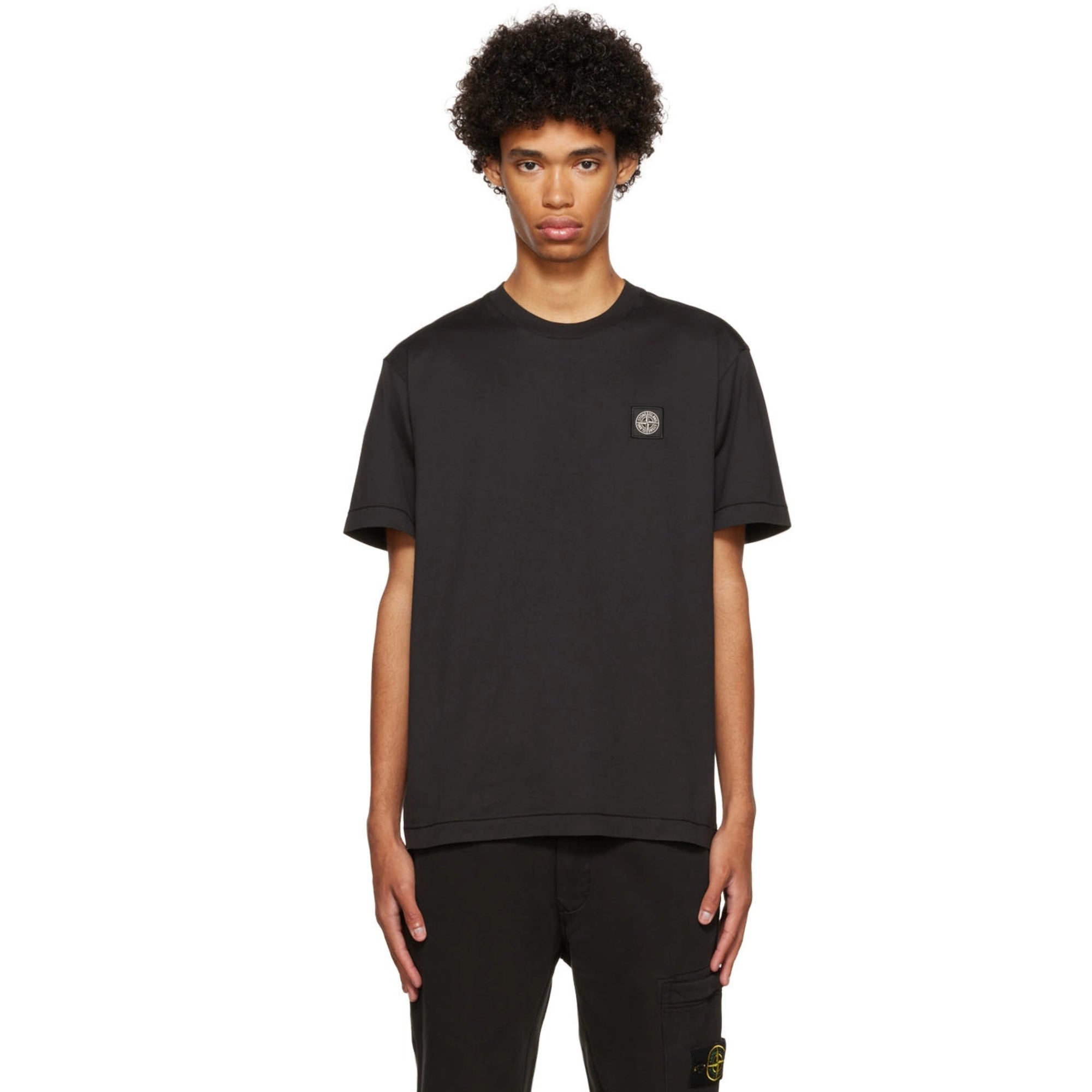 Stone Island T-Shirt Logo Black-AL Capone Premium