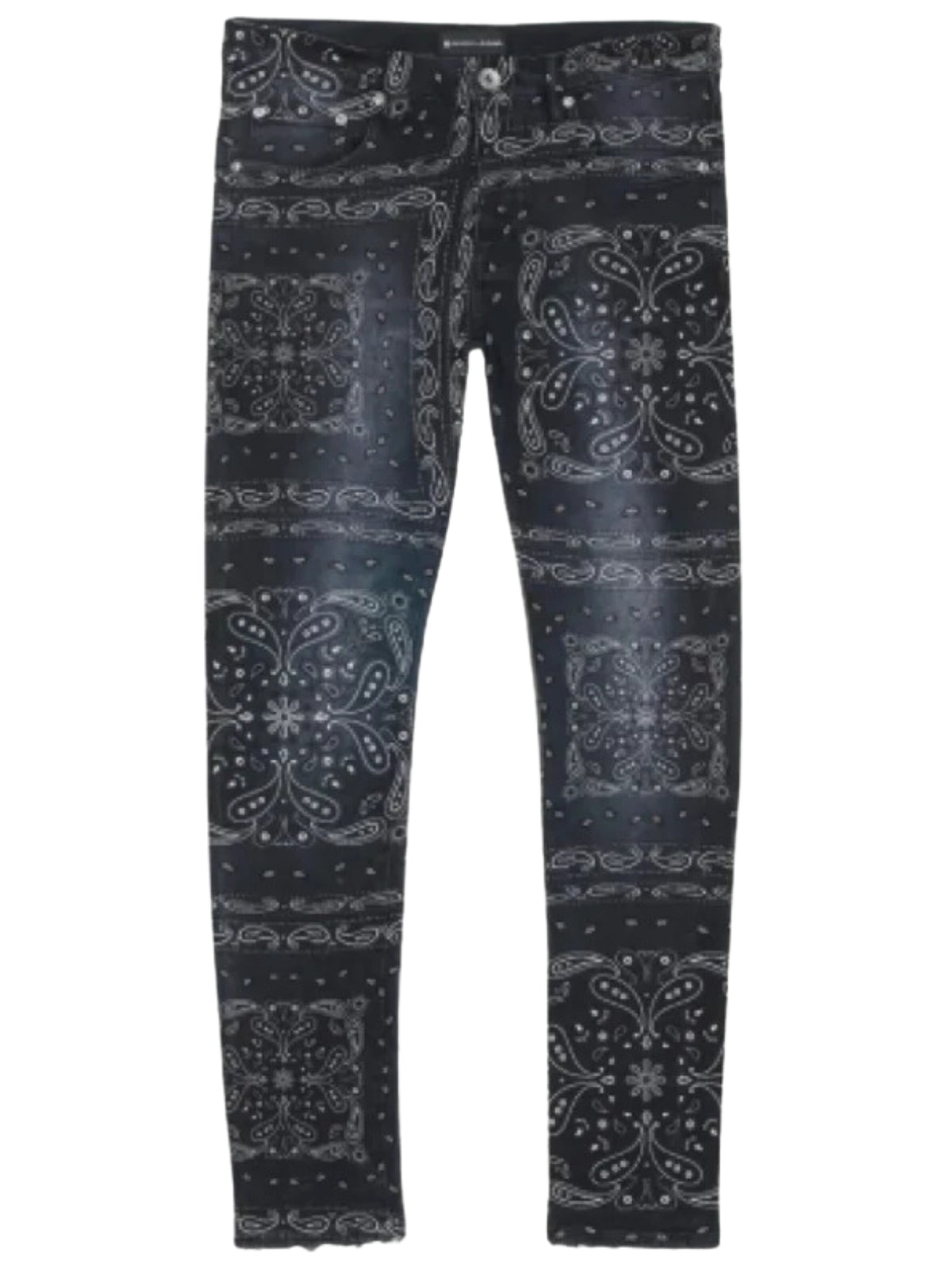 Purple Jeans Vintage Warped Bandana Black-AL Capone Premium