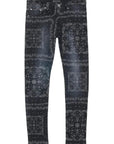 Purple Jeans Vintage Warped Bandana Black