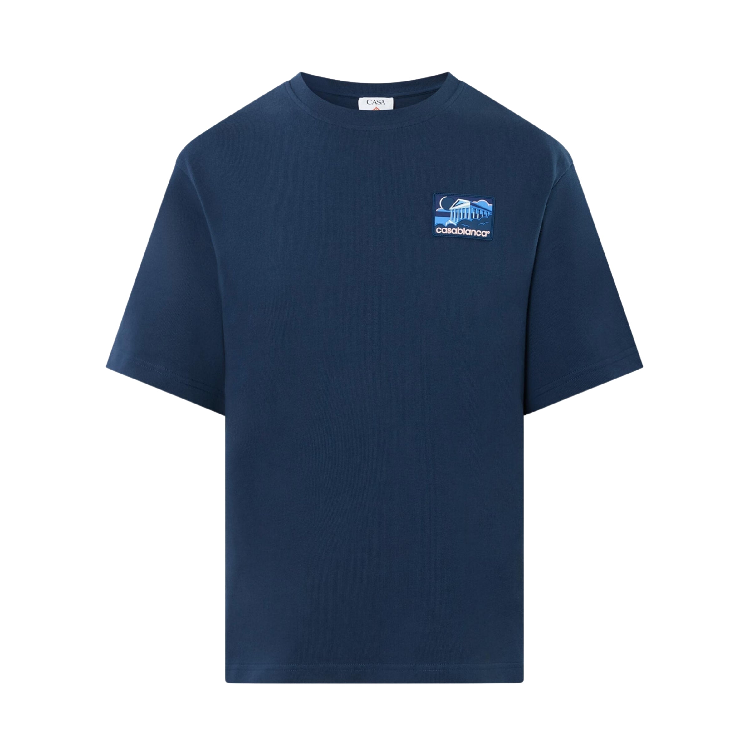Casablanca T-Shirt Greek Temple Patch Navy – AL Capone Premium