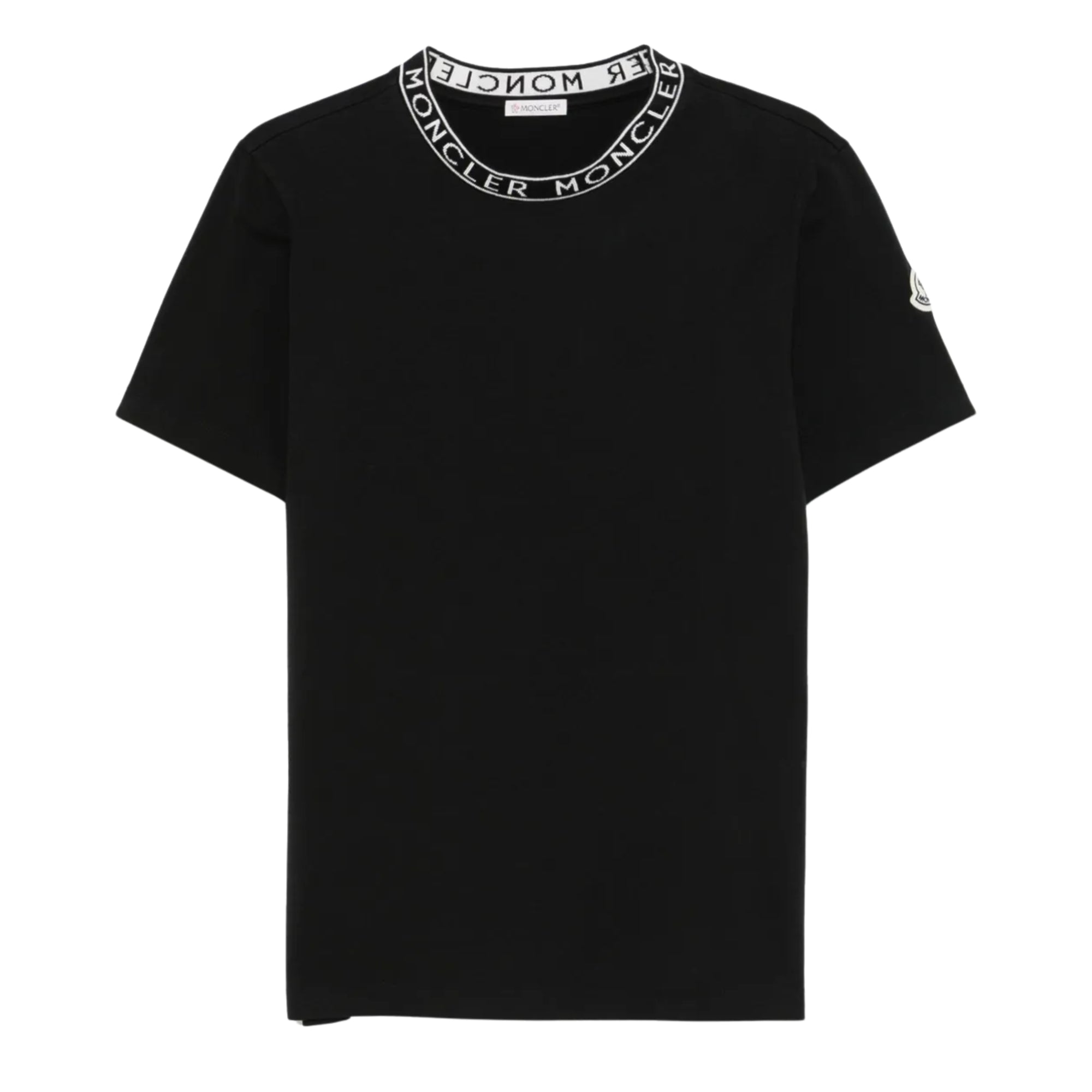 Moncler T-Shirt Neck Logo Black-AL Capone Premium