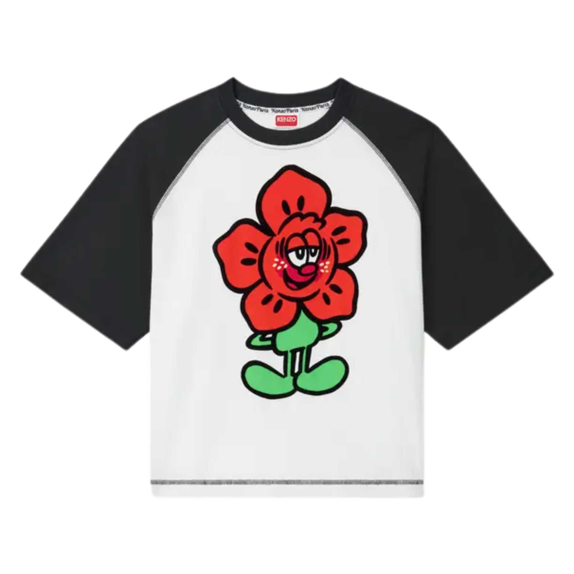Kenzo T-Shirt Ladies Flower Black-White-AL Capone Premium