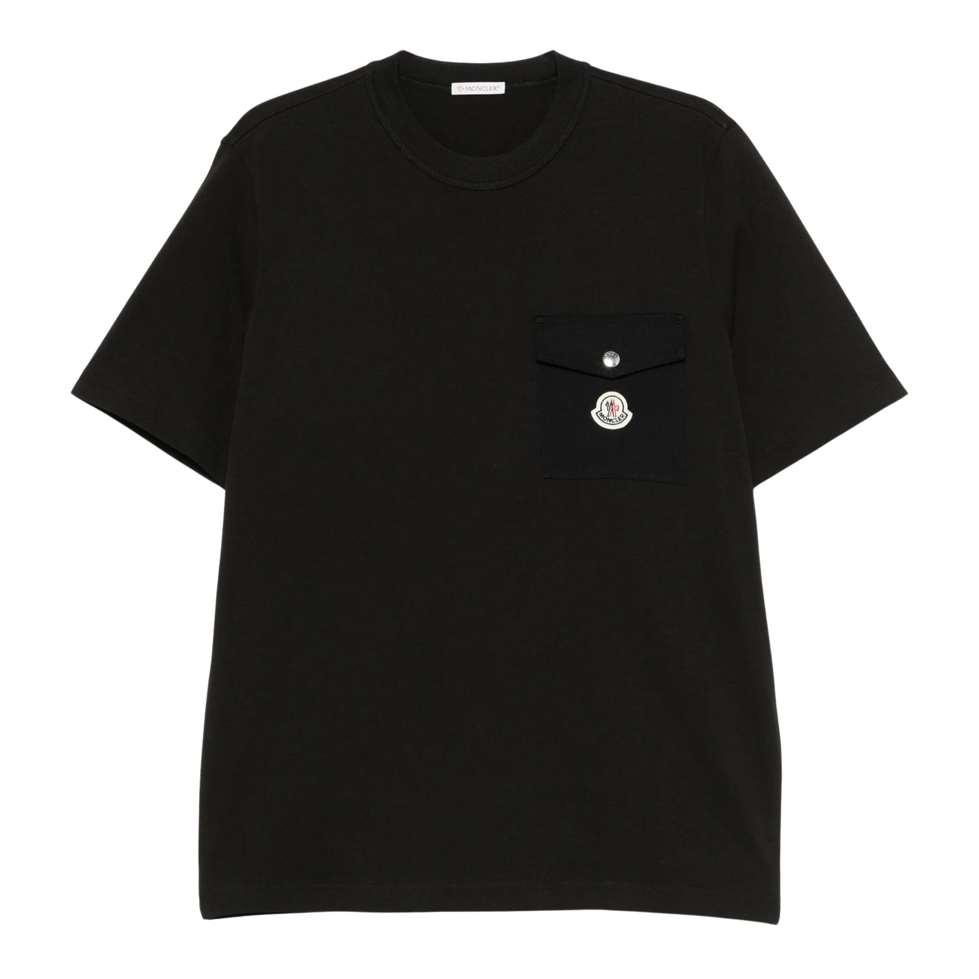 Moncler T-Shirt With Pocket Logo Black-AL Capone Premium