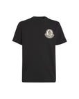 Moncler T-Shirt Patch Logo White-Black