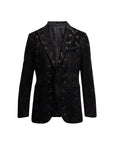 Retro Jacket Evening Allover Pailsey Print Black-AL Capone Premium