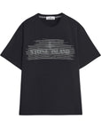 Stone Island T-Shirt Big Logo Black-White