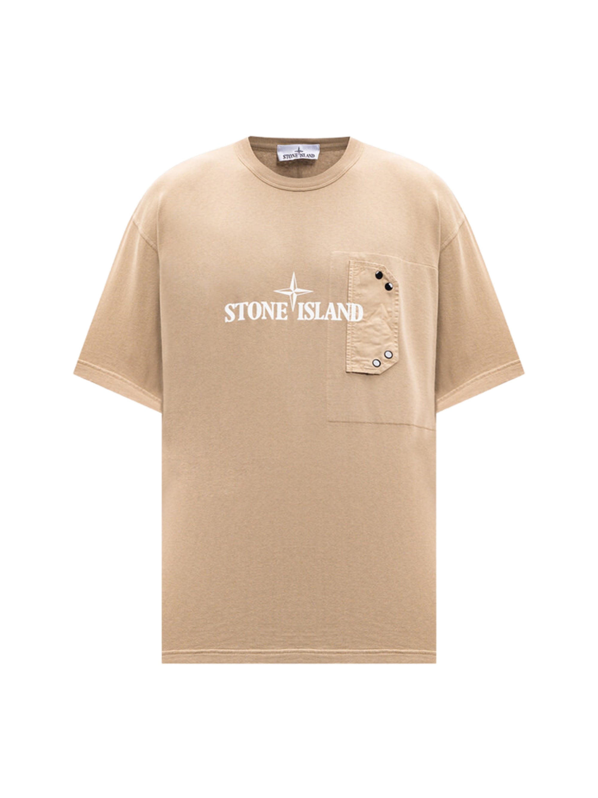 Stone Island T-Shirt Logo Cream-AL Capone Premium