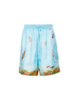 Casablanca Shorts Silk Maison Sur Piloti Blue-AL Capone Premium