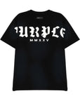 Purple T-Shirt Old English Logo Black