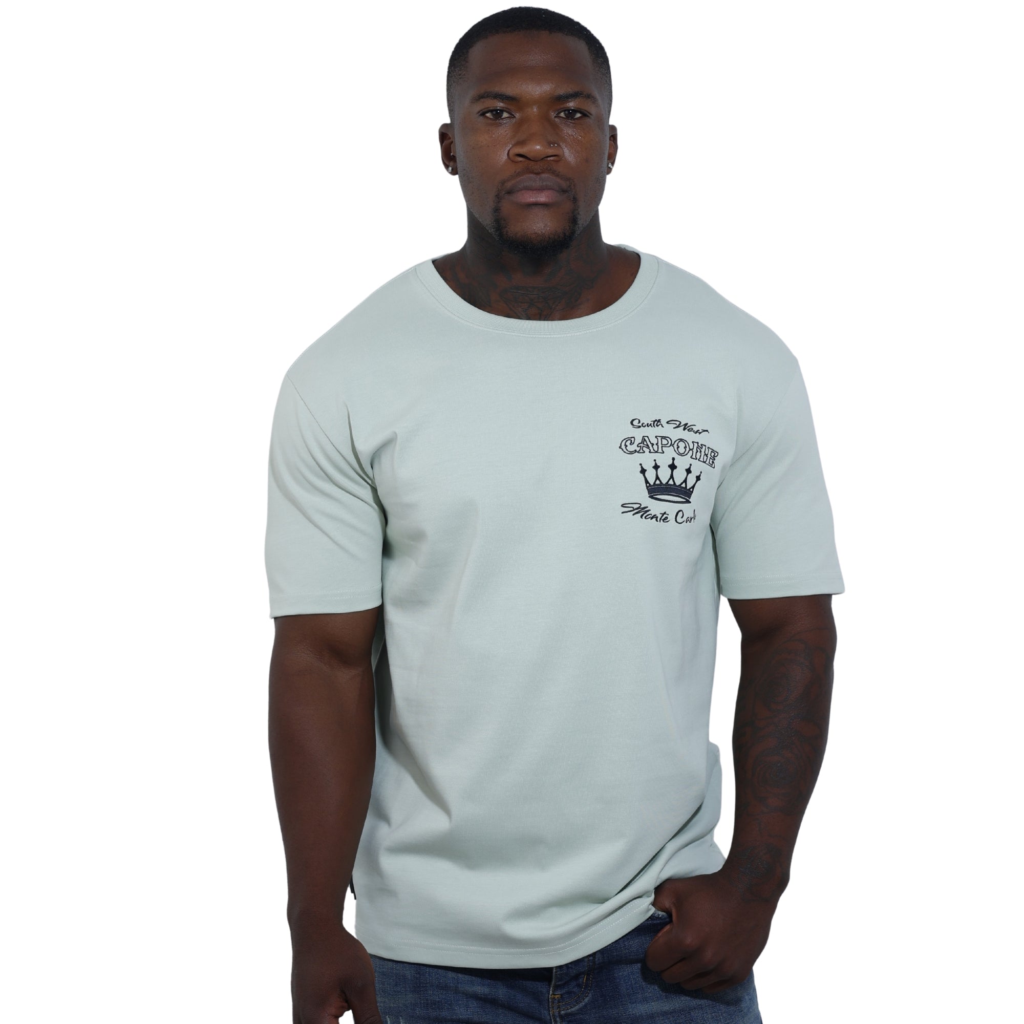 Capone T-Shirt Monaco Patchwork Mint-AL Capone Premium