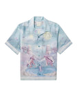 Givenchy Shirt Boxy Fit Printed Silk Blue