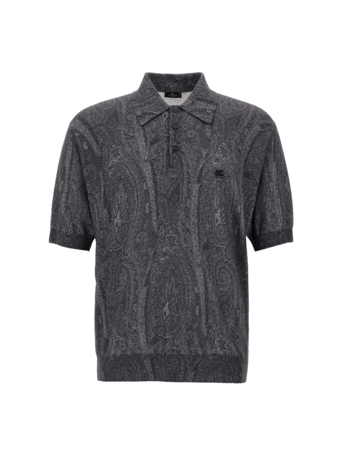 Etro Golfer Knitted Allover Paisley Grey-AL Capone Premium