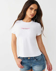 True Religion T-Shirt Wing Crew White