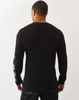 True Religion Sweater Self Hs Ls Thermal Jet Black