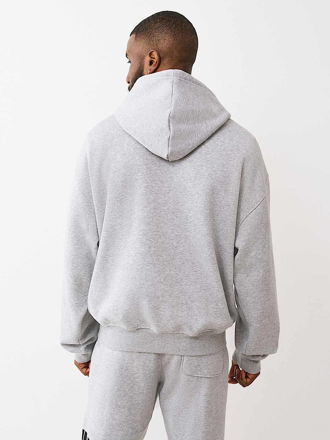 theredthread S button knit hoodie / gray 【公式通販】