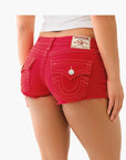 True Religion Joey Low Rise Short Flap Scarlet Sage