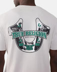 True Religion T-Shirt Abstract Denim Grey