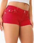 True Religion Joey Low Rise Short Flap Scarlet Sage