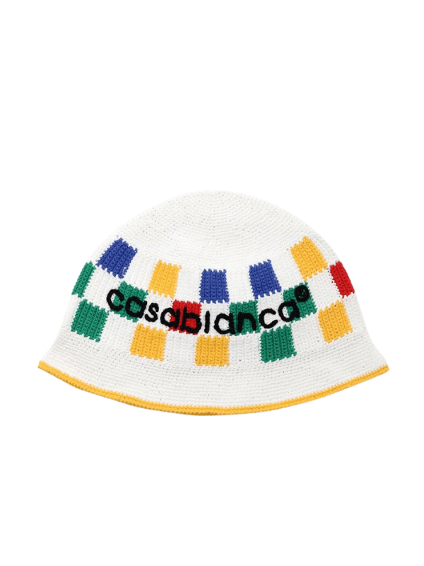 Casablanca Bucket Crochet Cotton Square Multi Colour - AL Capone PremiumAccessoriesHeadwear1166-9