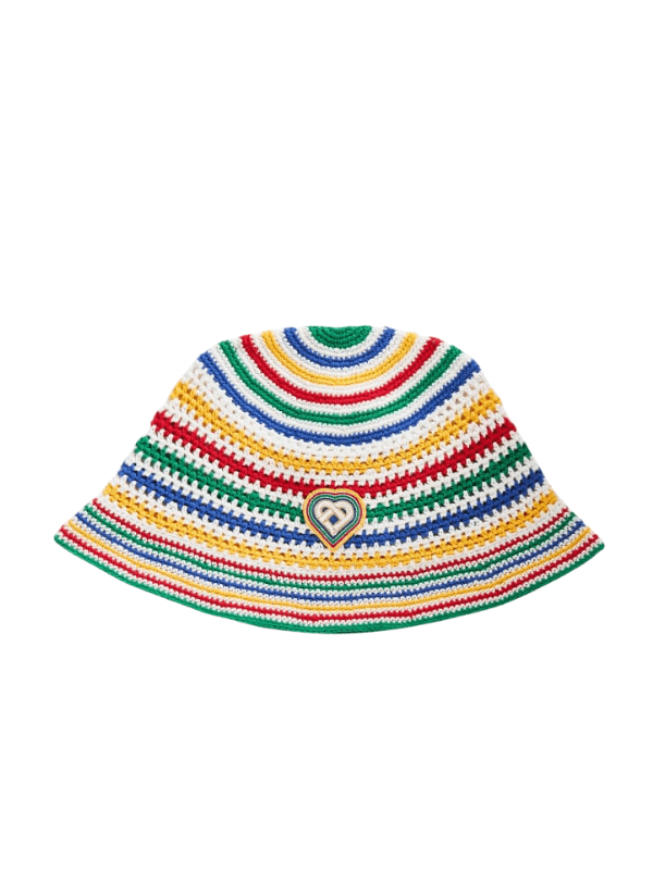 Casablanca Bucket Crochet Scuba Square Multi Colour - AL Capone PremiumAccessoriesHeadwear1166-10