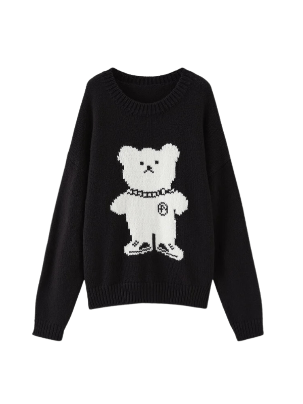 Acupuncture Sweater Sketchy Bear Black - AL Capone PremiumClothingHoodies And Sweats1191-20