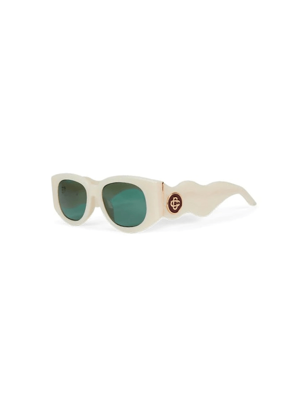 Casablanca Sunglasses Acetate & Metal Oval Wave White - AL Capone PremiumAccessoriesSunglasses1149-15