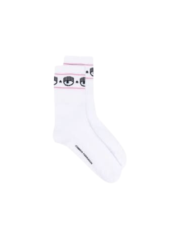 Chiara Ferragni Socks Eyelike Logo White - AL Capone PremiumAccessoriesSocks1469-5