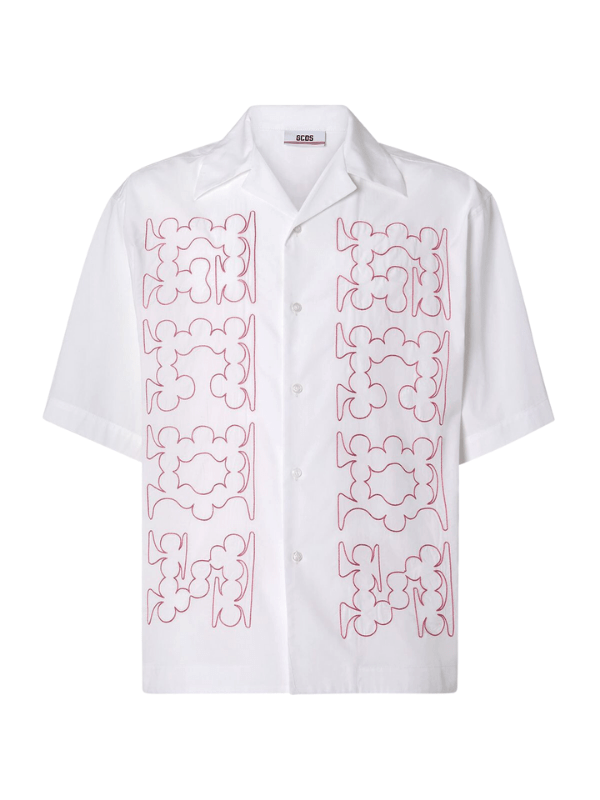Gcds Shirt Allover Print Red/White - AL Capone PremiumClothingShirts904-11