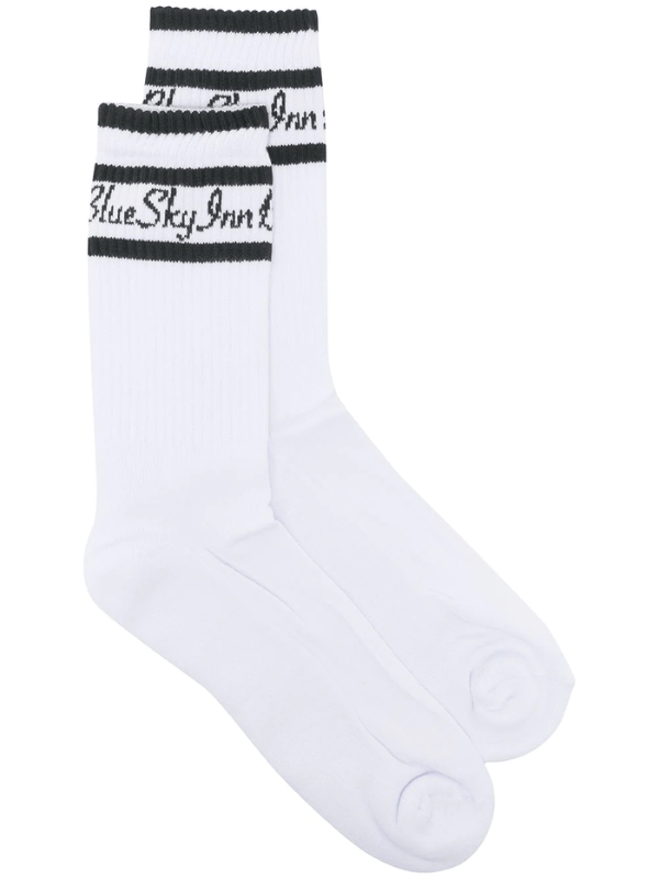Blue Sky Inn Socks Logo Line White-Black - AL Capone PremiumAccessoriesSocks1087-6