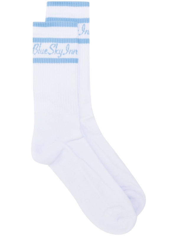 Blue Sky Inn Socks Logo Line White-Blue - AL Capone PremiumAccessoriesSocks1087-7
