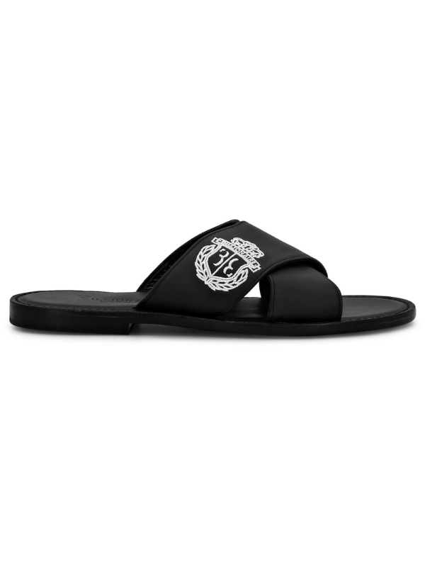 Billionaire Slide B Logo Black - AL Capone PremiumFootwearSlip-ons And Loafers1083-1