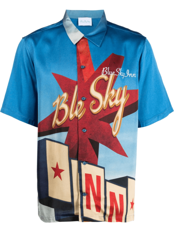 Blue Sky Inn Shirt Logo Sign Allover Print - AL Capone PremiumClothingShirts964-33