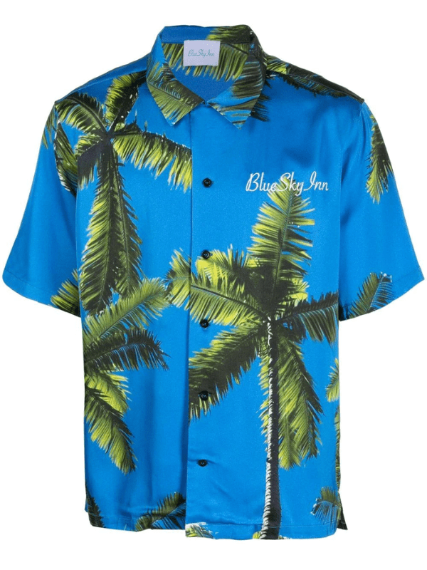 Blue Sky Inn Shirt Palms Sky Allover Print - AL Capone PremiumClothingShirts964-32