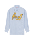 Kenzo Shirt Striped With Logo Yellow-Blue-AL Capone Premium