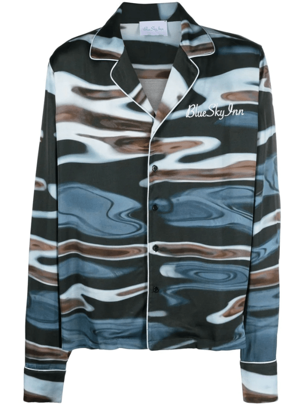 Blue Sky Inn Shirt Ls Night Sea Multi-Colour - AL Capone PremiumClothingShirts964-30