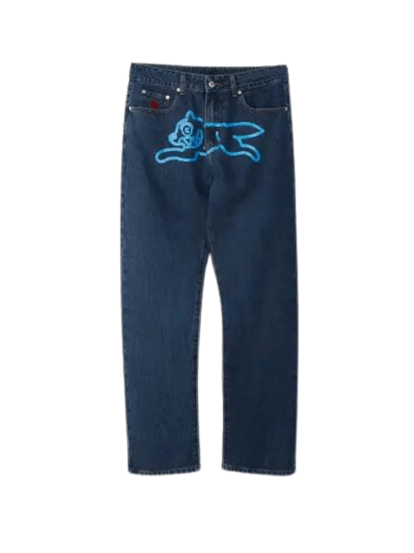 Ice-Cream Jeans Running Dog Denim Dark Blue - AL Capone PremiumClothingJeans1017-16