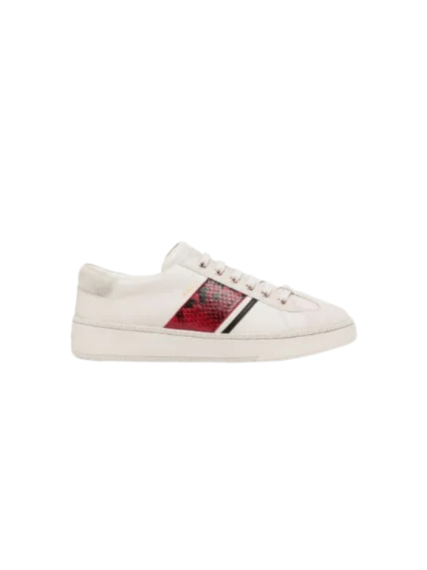 Bally Sneaker Broad Strip Logo Red-White - AL Capone PremiumFootwearSneakers1278-25