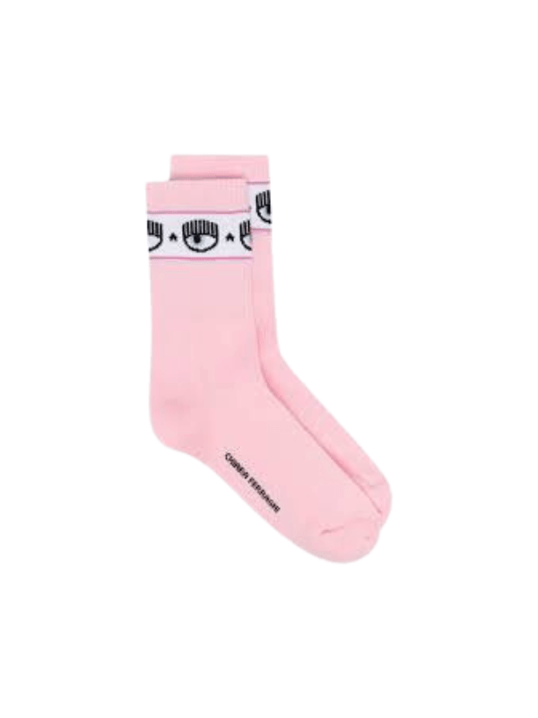 Chiara Ferragni Socks Eyelike Logo Pink - AL Capone PremiumAccessoriesSocks1469-8